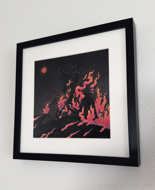 Ashen Rain ✦ Original Framed Painting