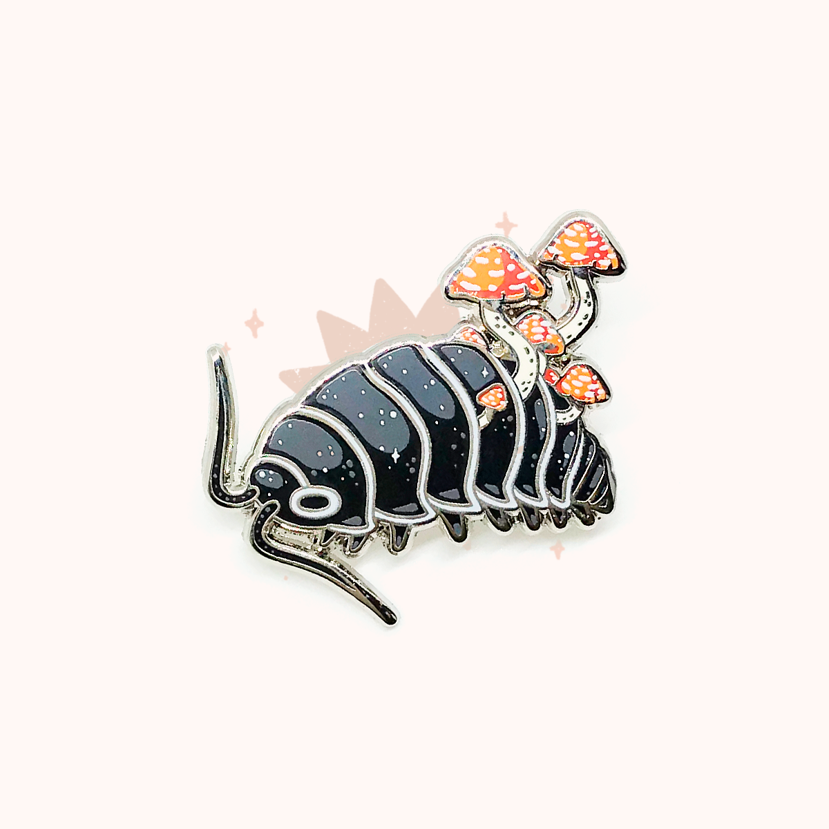 Isopod - Black & Silver ✦ Hard Enamel Pin