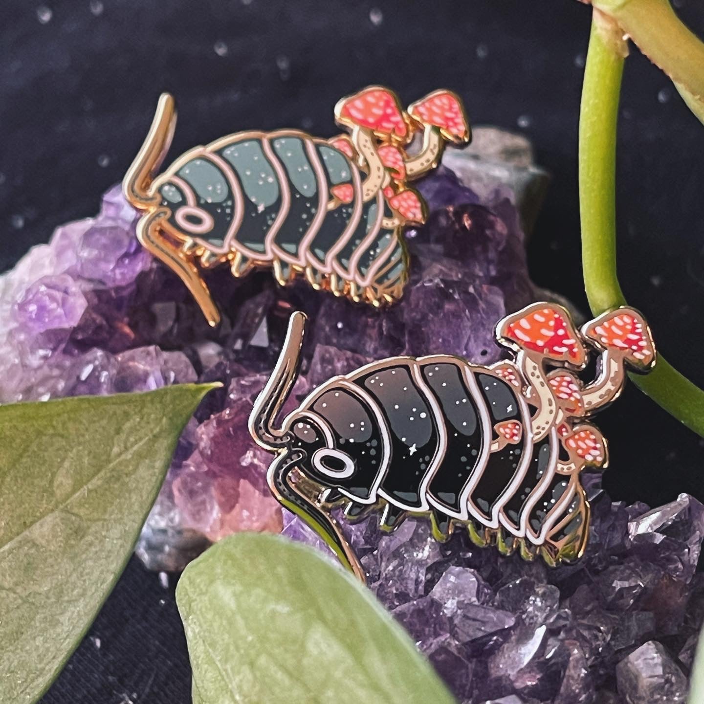 Isopod - Black & Silver ✦ Hard Enamel Pin