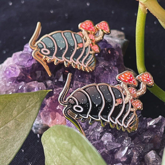 Isopod - Black & Silver ✦ Hard Enamel Pin
