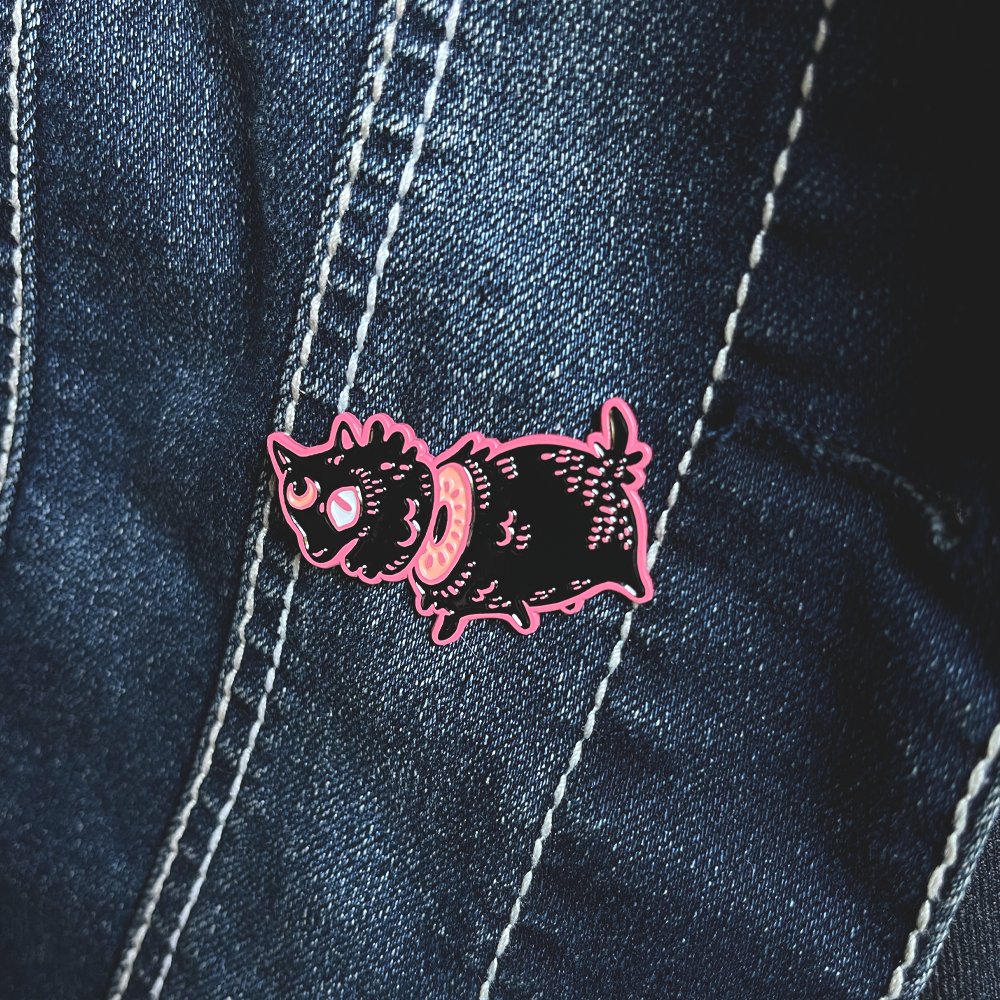 Moonpup (Black) ✦ Soft Enamel Pin