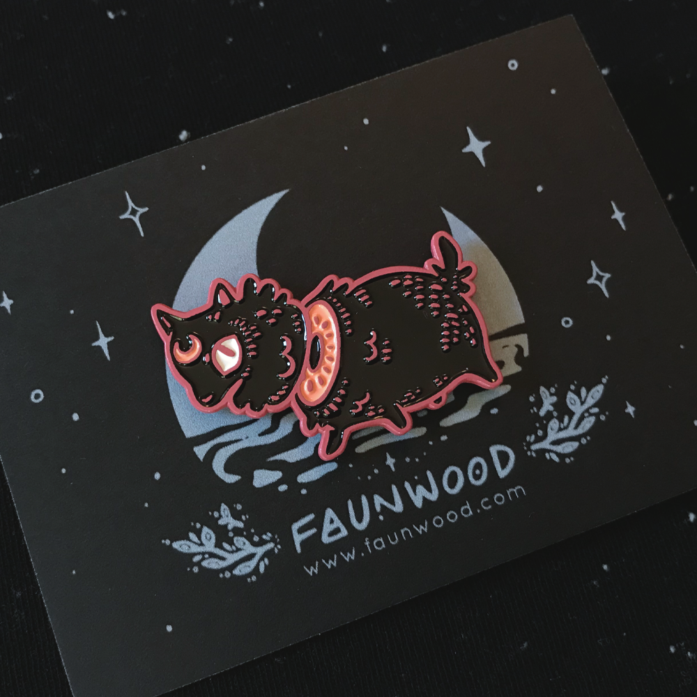 Moonpup (Black) ✦ Soft Enamel Pin