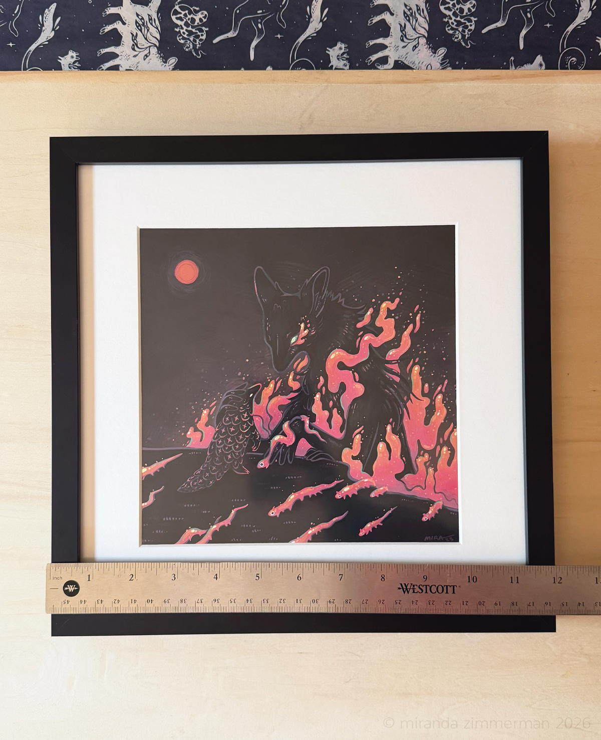 Ashen Rain ✦ Original Framed Painting