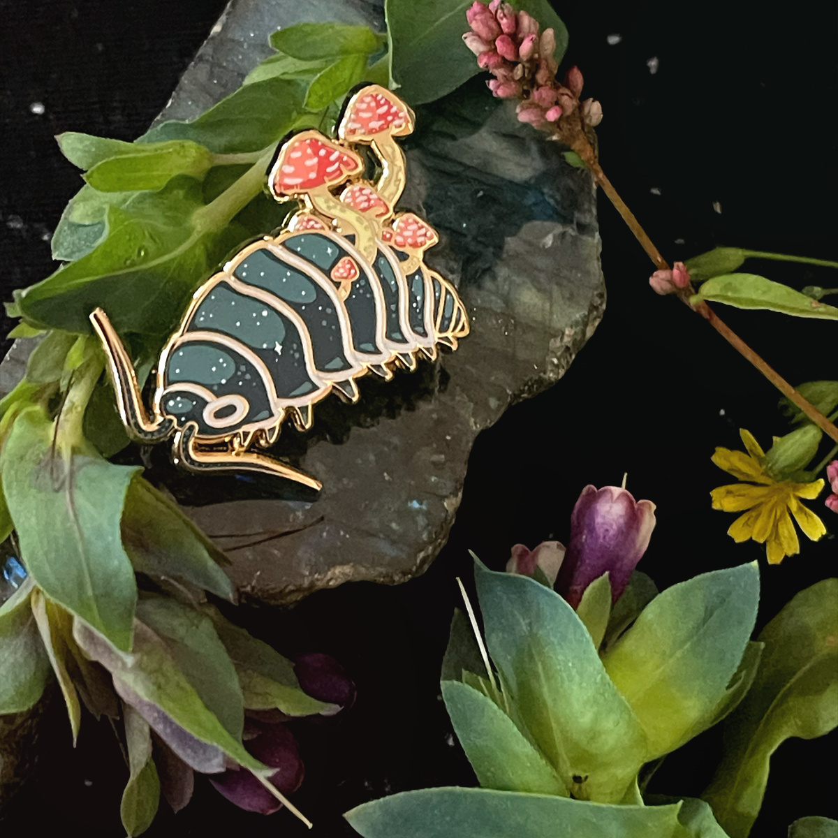 Isopod - Blue & Gold ✦ Hard Enamel Pin