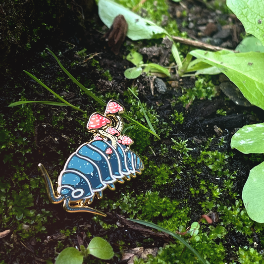 Isopod - Blue & Gold ✦ Hard Enamel Pin