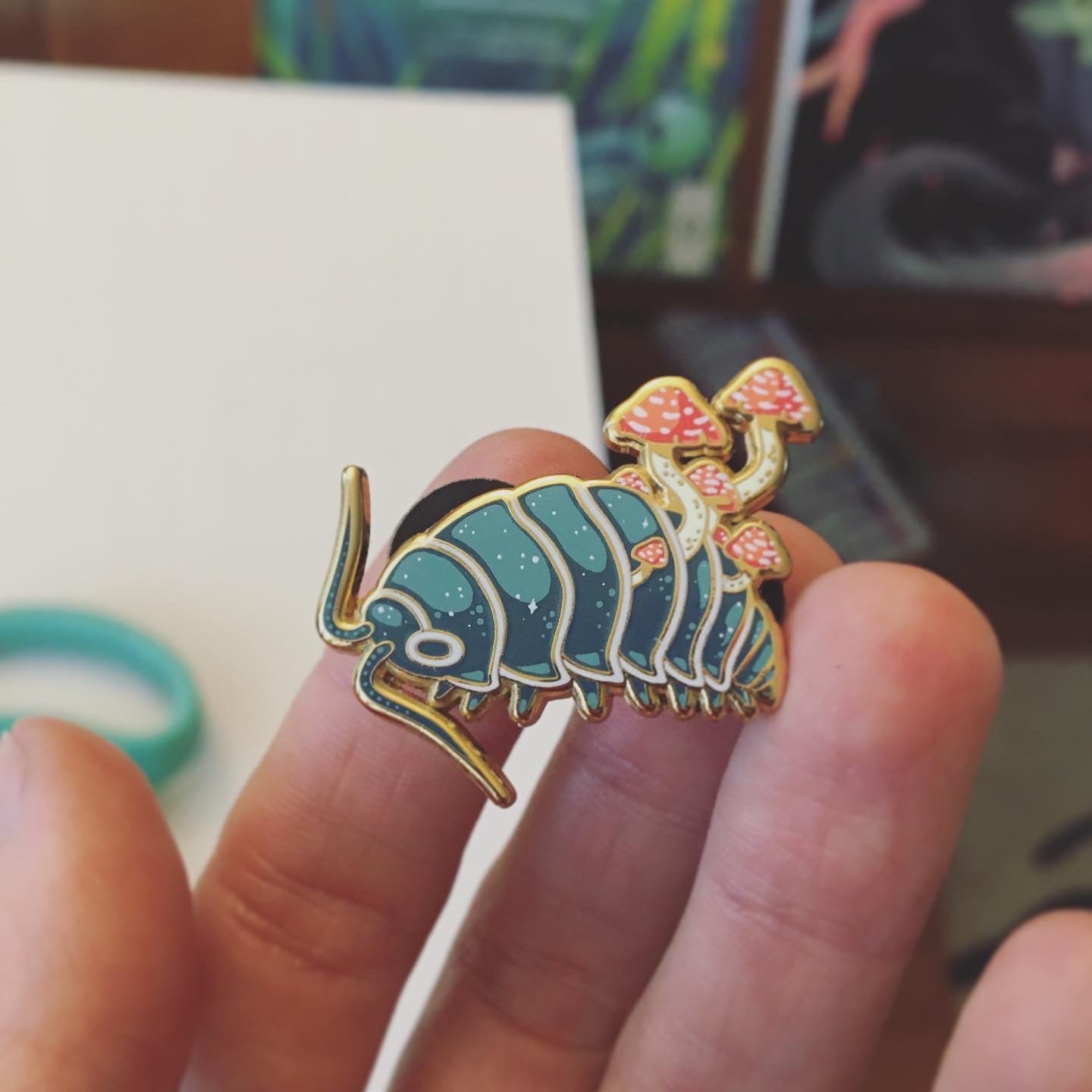 Isopod - Blue & Gold ✦ Hard Enamel Pin